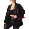 Agnes Orinda Women's Plus Size Shiny Sequin Button Lapel Party Casual Work Blazers - 2 of 4