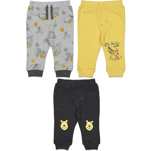 Disney Winnie the Pooh,Disney Classics Tigger Winnie the Pooh Baby 3 Pack Pants Newborn to Infant - 1 of 4