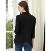 Clearlove Women Casual Blazers Long Sleeve Work Office Suit Jackets with Irregular Hem - 3 of 4
