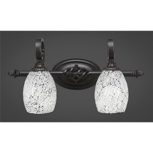 Toltec Lighting Elegante 2 - Light Vanity in  Dark Granite with 5" Black Fusion Shade - 1 of 1