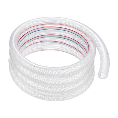 Unique Bargains Clear Braided Tube PVC High Pressure Industrial Tubing 1 Pc