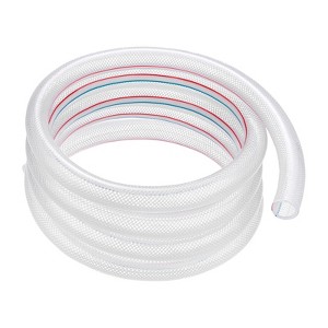 Unique Bargains Clear Braided Tube PVC High Pressure Industrial Tubing 1 Pc - 1 of 4