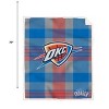 NBA Oklahoma City Thunder Plaid Steel Royal Plush Faux Shearling Blanket: Sports Team Logo - 3 of 3