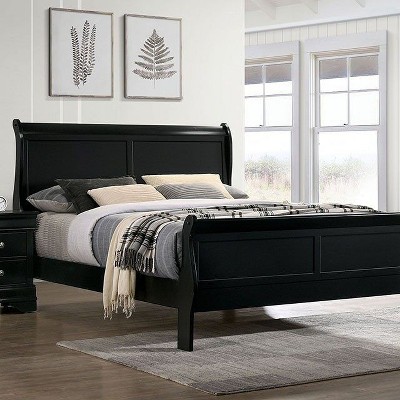 NicBex Traditional Wood Twin/Full/Queen/King Platform Bed Frame with Headboard and Footboard,Elegant Sleigh Design,Box Spring Needed,Easy Assembly