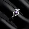 Christine Engagement Ring for Women Promise Heart Birthstone Cz Sterling Silver by Ginger Lyne - 4 of 4