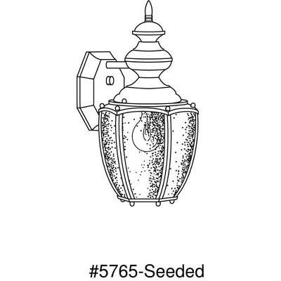 Textured Black Aluminum Outdoor Wall Lantern with Seeded Glass Panels