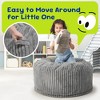 Itopfox Comfortable Bean Bag Chair with Memory Foam Filling & Removable Plush Cover for Kids, Playroom, Living Room, Bedroom in Grey - 4 of 4
