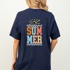 Simply Sage Market Summer Vibes Sun Colorful Front and Back Design Short Sleeve Tee - 2 of 4