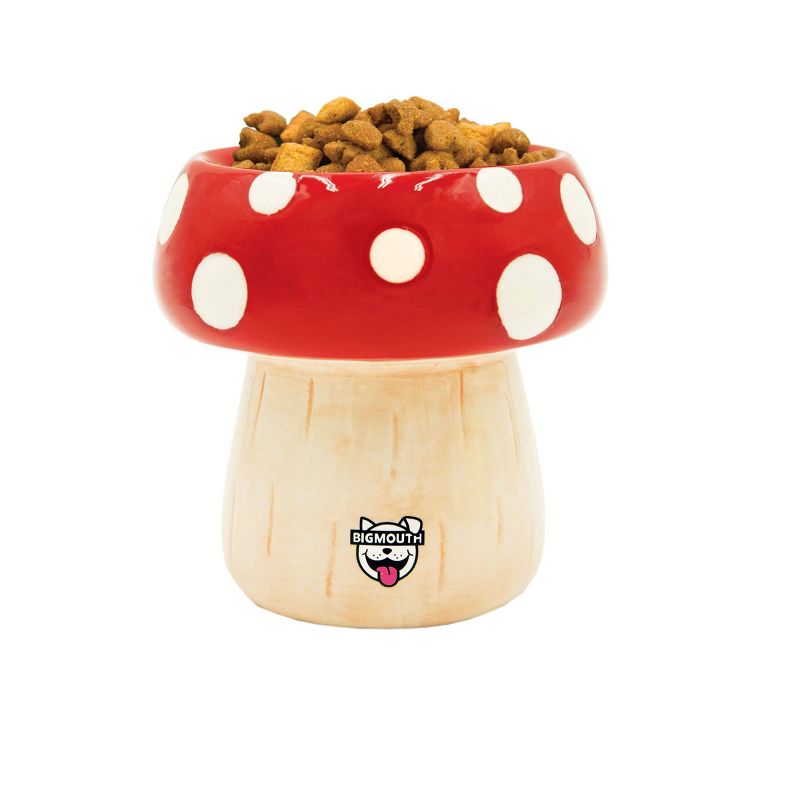 BigMouth Inc. Mushroom Elevated Cat and Dog Bowl, 1 of 3