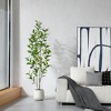 Artificial Plastic Lemon Tree in Pot, Pre Potted Faux Lemon Tree With Realistic fruits Perfect for Home Decor Outdoor - 2 of 4
