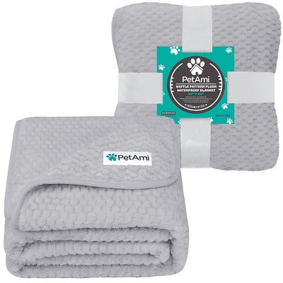 Light Gray XL Waterproof Fleece Dog Blanket