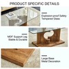 NicBex 25.5" Modern Coffee Table with Tempered Glass Tabletop and White MDF Legs for Dining Room, Kitchen and Living Room - 3 of 4