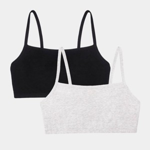 Fruit of the Loom Women's 2pk Unbelievably Soft Cotton Spaghetti Strap Sports Bra - 1 of 4