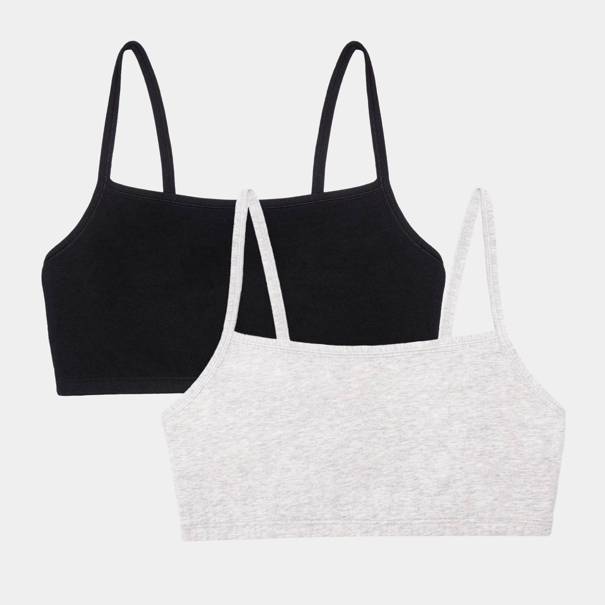 Fruit of the Loom Women's 2pk Unbelievably Soft Cotton Spaghetti Strap Sports Bra