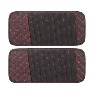 Unique Bargains Car CD Visor Storage Cases Vehicle Sun Visor Organizer with 10 DVD Storage Sleeves 12.8"x6.1" 2 Pcs - 1 of 4
