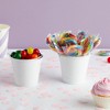 Juvale 6 Pack White Mini Galvanized Buckets with Handles for Party Favors, Decorations, Easter Centerpieces, 3.5 x 3 In - 3 of 4