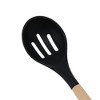 Unique Bargains Spoon Hand Wash Only Wooden Handle Slotted Spoon Silicone Wooden Handle 12.6" 1 Pc - 4 of 4