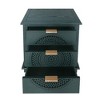 Vynxaria Hollow-Carved  3 Drawer Dresser Storage Chest with Metal Handles For Living Room Bedroom - 3 of 4