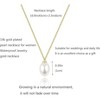 Pearl Necklace for Women Trendy - HTUTWOO™ Gold Plated Necklace Dainty Wedding Necklace, Small Cute Choker Necklace, for Women Gold Jewelry Gifts - 3 of 4