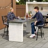 Crestlive Products Swivel Outdoor Bar Stools Set of 2 Patio Bar Height Chairs with Sunbrella Cushion and Cast Aluminum Frame - 4 of 4