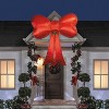 Gemmy 8 Ft. Airblown® Inflatable Hanging Red Satin Christmas Bow Outdoor Decoration - 2 of 2