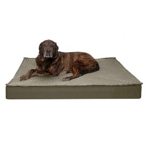 FurHaven Quilt Top Convertible Indoor-Outdoor DLX Memory Foam Dog Bed Mat - 1 of 3
