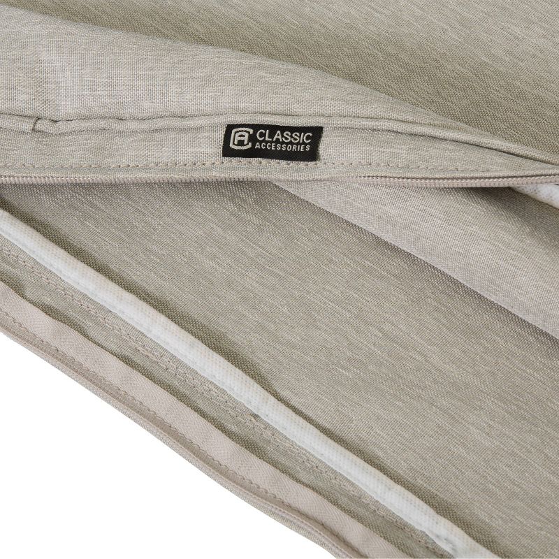25&#34; x 15&#34; Montlake FadeSafe Water-Resistant Patio Lounge Back Cushion Cover Heather Gray - Classic Accessories, 5 of 9