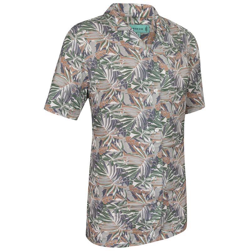 Mio Marino Mens Casual Button-Down Hawaiian Short Sleeve Shirt, 1 of 6
