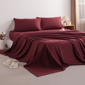 3/4 Pieces Brushed Microfiber Bed Sheet Set, 1800 Super Soft and Cozy Sheet Set - NTBAY - 1 of 4