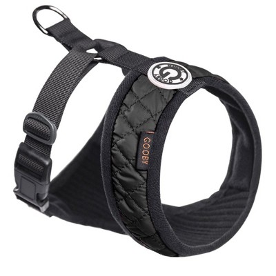 Gooby Fashion Vest Harness for Broad Chested Dogs, Black, Large