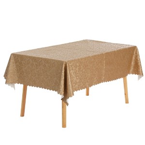 Unique Bargains Rectangle PVC Wrinkle-Resistant Washable Suitable Restaurant Table Cover 1 Pc - 1 of 4