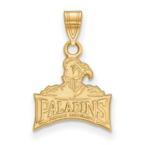Black Bow Jewelry 14k Yellow Gold Furman Paladins NCAA Small Pendant - 1 of 3