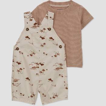 Carter's Just One You® Baby Boys' Scenic Overalls - Brown