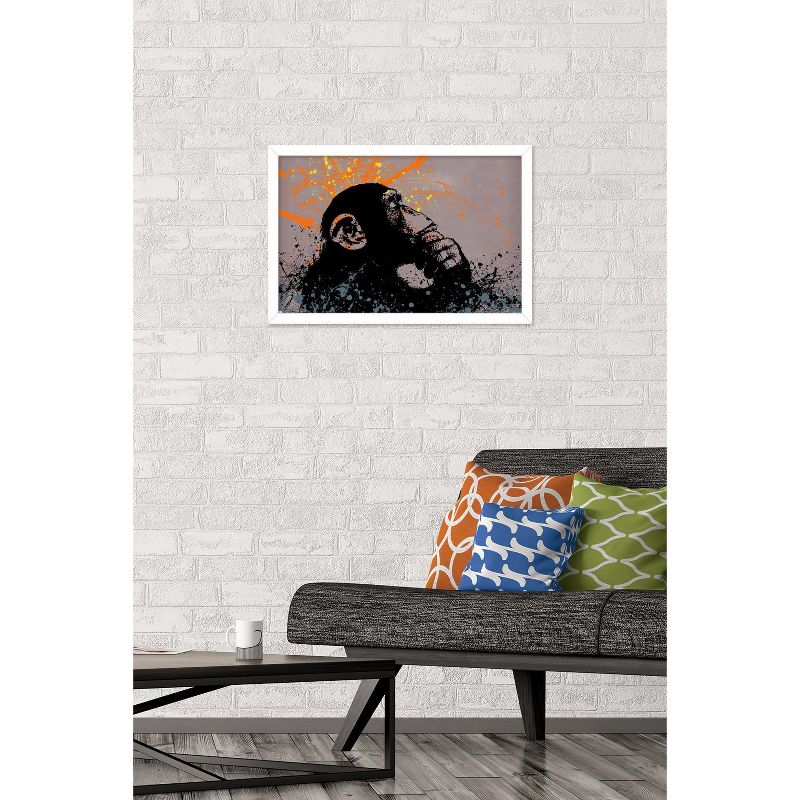 Trends International Thinker Monkey - The Graffiti Collection Framed Wall Poster Prints, 2 of 7