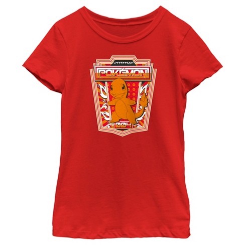 Girl's Pokemon Charmander Metallic Badge T-Shirt - image 1 of 4