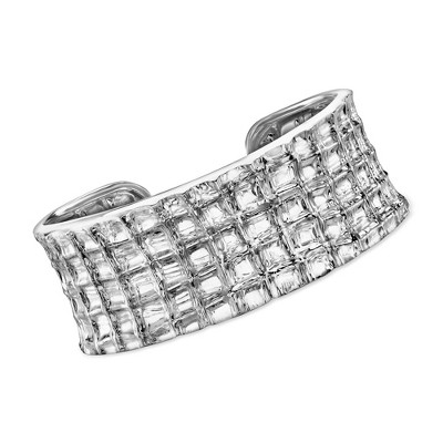 Ross-Simons Italian Sterling Silver Grid-Pattern Cuff Bracelet