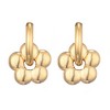 Adornia Tarnish Resistant 18k Gold Plated Flower Huggie Hoop Earrings - 4 of 4