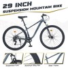 Okak 29IN Mountain Bike with 8 Speed System, Dirt Bike with Steel Frame and Front Suspension, Adult Bike for Men, Women, Boys and Girls - 3 of 4