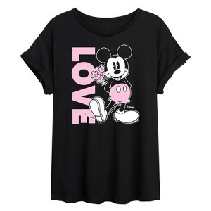 Women's - Disney - Mickey Love Oversized Graphic T-Shirt - 1 of 4
