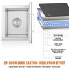 VEVOR Drop in Ice Chest, 14"L x 12"W x 18"H Stainless Steel Ice Cooler, Commercial Ice Bin with Hinged Cover, 40 qt Outdoor Kitchen Ice Bar - 4 of 4