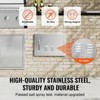 VEVOR BBQ Access Door, 20W x 14H Inch Single Outdoor Kitchen Door, Stainless Steel Flush Mount Door, Wall Vertical Door with Handle and vents, Silver - 4 of 4
