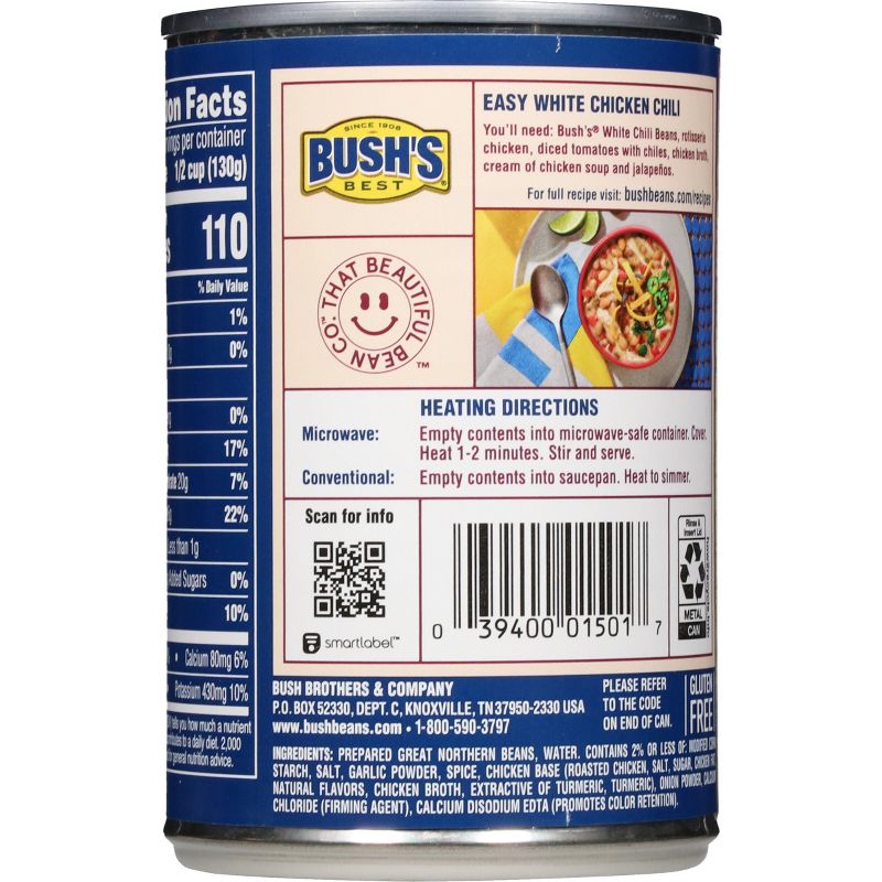 Bush&#39;s Great Northern Beans in Mild White Chili Sauce - 15.5oz, 6 of 16