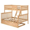 Plank+Beam Solid Wood Twin over Full Bunk Bed with Storage Trundle for Adults/Kids - 2 of 4