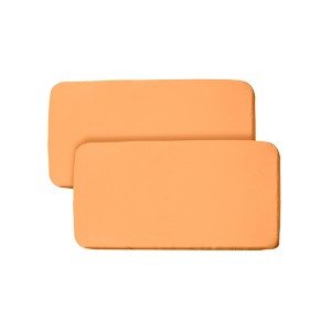 BreathableBaby All-in-One Fitted Sheet & Waterproof Cover, For 33" x 15" Bassinet Mattress (2-Pack), Coral - 1 of 4