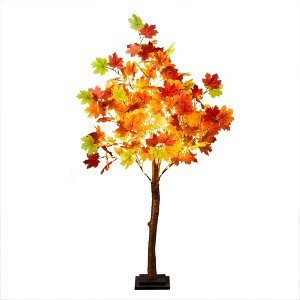 Nearly Natural 4-ft Pre-Lit Shades of Autumn Maple Artificial Fall Tree with 180 Warm White LED Lights - 1 of 1