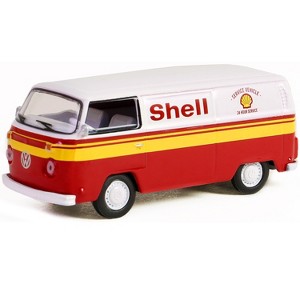 1979 Volkswagen Type 2 Panel Van White and Red with Yellow "Shell Oil" 1/64 Diecast Model Car by Greenlight - 1 of 4