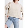 Women's Cropped Corset Embroidered Sweatshirt - Sarah Donofrio - 2 of 3