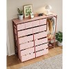 Dresser with 16 Drawers & Hanging Rod & Shelves, Fabric Storage Organizer for Bedroom, Closet, or Entryway - 4 of 4