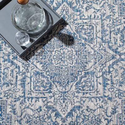 Gray Rectangular 8' x 10' Easy Care Synthetic Rug