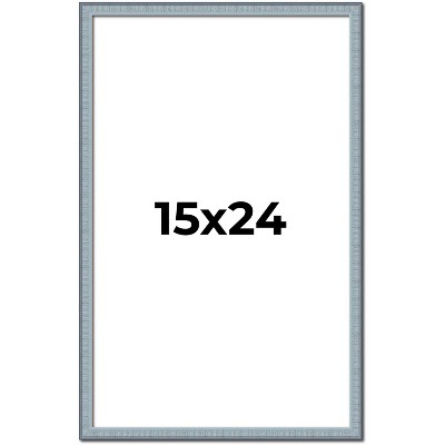 PosterPalooza | Textured Blue Picture Frame - UV Acrylic, Foam Board Backing, Hanging Hardware